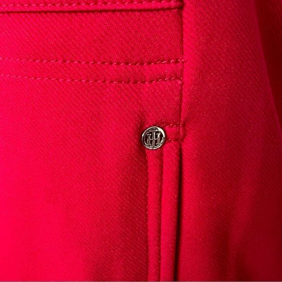 Tommy Hilfiger Red Twill Sleeveless Side Pocket Shift Dress - Picture 8 of 13